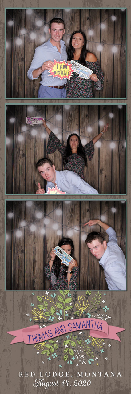 Sammy and Thomas Wedding | View more photos from the event at gallery.photoboothbillings.com/u/PhotoBoothBillings/Sammy-and-Thomas-Wedding